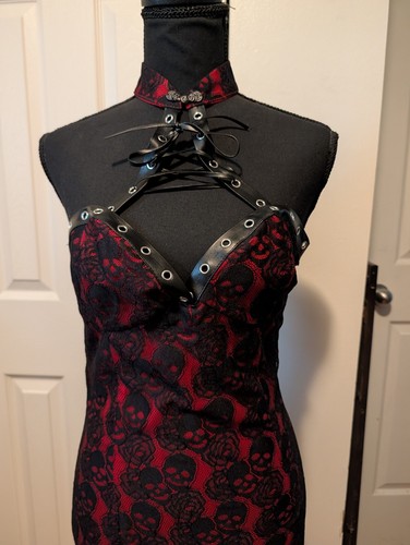 Momokrom vestito rosso nero - momokrom, rosso/nero