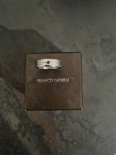 Anello uomo acciaio Franco Gioielli con cristallo nero