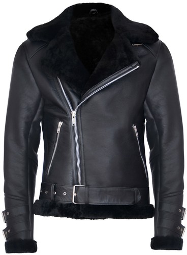 Giacca pelle biker retro - in,