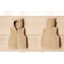 Gilet Baby Gap Baby Sherpa Bear, marrone travertino, vari🧸