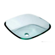 Lavello squadrato in vetro 420