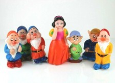 Biancaneve e i 7 Nani FILM Disney Figure Pupazzi di Gomma da Collezione Vintage