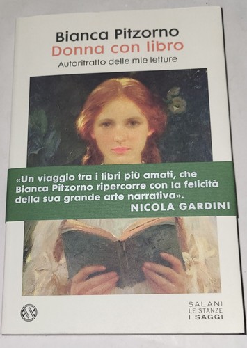Donna con libro autoritratto - con, libro.
