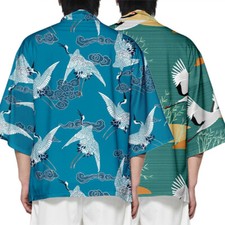 Uomo Kimono Yukata Robe Happi