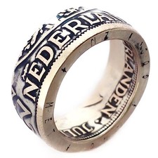 Anello moneta fiorino argento