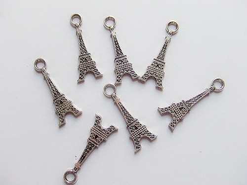 5pz charms ciondoli torre - 5pz,