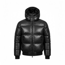 Giubbotto uomo nero in pelle