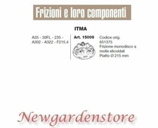Disco frizione 15009 trattore