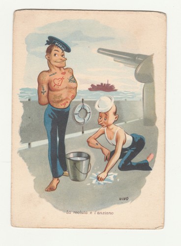 Cartolina umoristica vintage - umoristica,