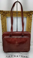 THE BRIDGE BORSA CARTELLA DONNA Due Manici a Spalla LINEA STORY Pelle Marrone