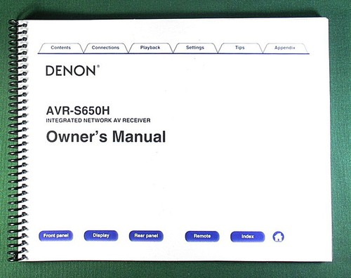 Denon avr s650h instruction - denon,