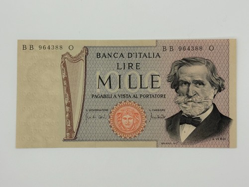 Banconota italia 1000 lire - italia,