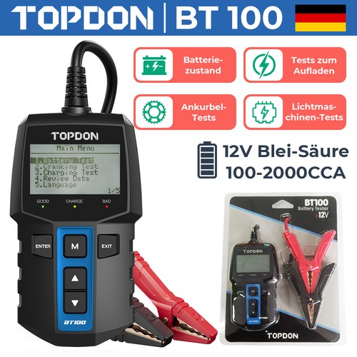 Topdon bt100 tester batteria - tester,