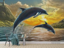 Carta da parati 3D delfino