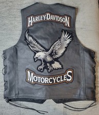 Dream Apparel Gilet Moto Pelle Nascosto Trasporto Taglia 46 - Patch Harley