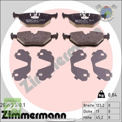 Kit pastiglie freno zimmermann - kit,