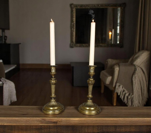 Coppia candelabri canne - di,