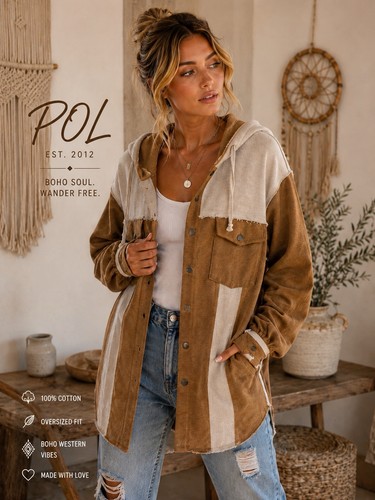 Pol giacca con cappuccio - con,