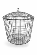 Cestino in filo metallico con