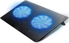 12-17 pollici LED pad di raffreddamento per computer portatile con 2 ventole e 6