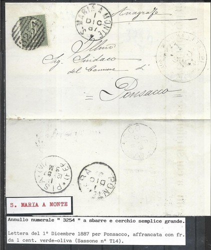 1887 con numerale sbarre - 1c,