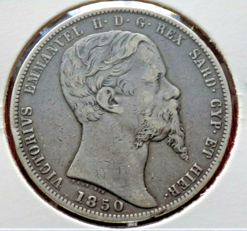 Lire 1850 zecca genova - 5,