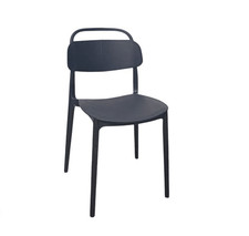 Sedia polipropilene cucina bar ristorante interno esterno impilabile nero cue228