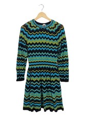 MISSONI Abito di maglia Donna Abito Taglia IT 42 blu-verde-nero stile casual