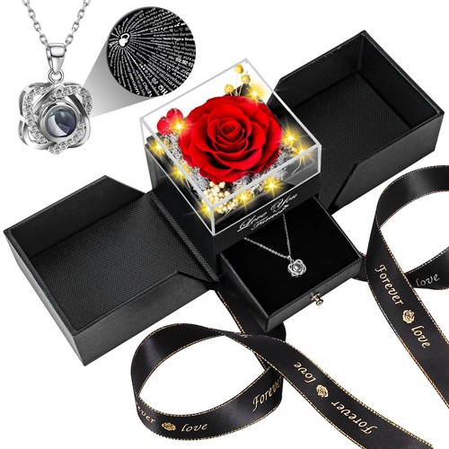 Collana rosa vera rossa - vera,