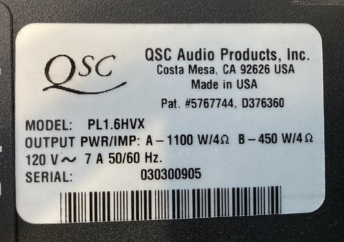 Amplificatore potenza qsc - amplificatore, di