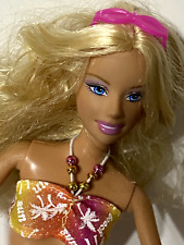 barbie 2008 beach party con occhiali da sole e spazzola piedi piatti 