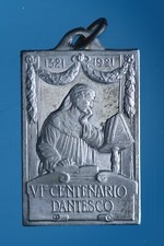 RAVENNA COMITATO CATTOLICO MEDAGLIA 1921 600° ANNIVERSARIO MORTE DANTE ALIGHIERI