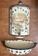 Vtg Currier & Ives Wall LAVABO