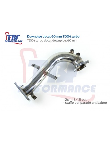 Downpipe td04 60mm abarth 500 - downpipe,