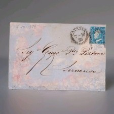 Sicilia 2 Grana "CATANIA e palmette 7 - 10 59"