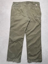 Pantaloni Carhartt Khaki Relaxed Fit Cotone Taglia W42 L32 Uomo Workwear