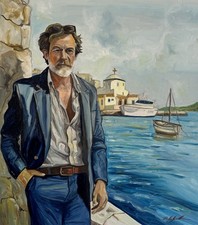 Quadro Olio su Tela "Il Calcolo” 70x80, Roberto Cafarotti, No Guttuso