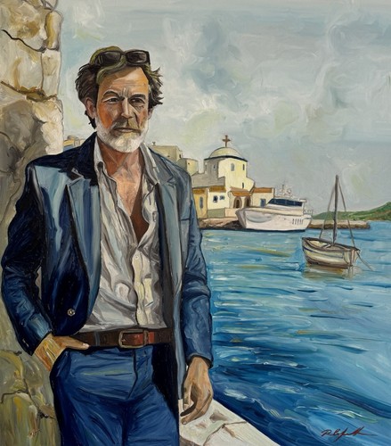 Quadro olio tela - su, "il