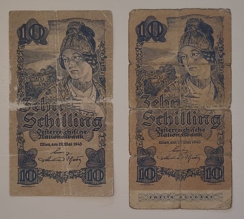 Austria coppia banconote 10 - coppia,