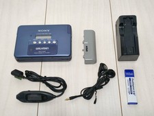 Sony Walkman WM-FX808 lettore cassette radio blu revisionato testato funzionante set completo