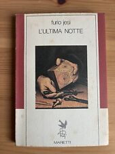 Furio Jesi, L’ultima notte, Marietti, prima edizione 1987