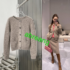 Cardigan girocollo lavorato a