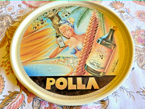 Vassoio latta vintage olio - vintage,