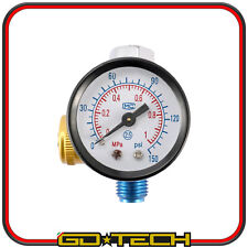 MINI REGOLATORE DI PRESSIONE COMPRESSORE 1/4" MANOMETRO RUBINETTO ARIA COMPRESSA