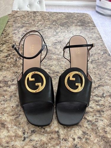 Gucci blondie sandalo nero - gucci, in