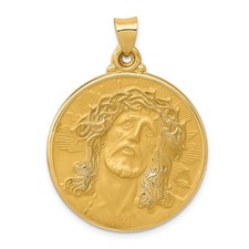 Ciondolo cavo medaglia volto