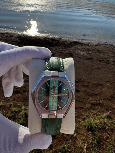 Orient day date green facet - orient, day-date