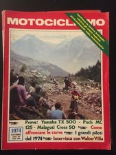 Rivista Motociclismo 1974 nr. 10 Yamaha TX 500 Puch MC 125 Malagugi Cross 50