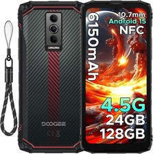 Rugged Smartphone 4.5G, 24GB+128GB(TF 2TB), 6.56" Hd+90Hz Telefono Indistruttibi