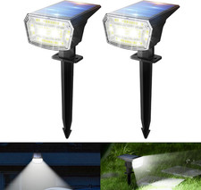 2 Pezzi Luci Solari Da Giardino, 59 LED Super Luminosi 6500K, 3 Modalità Di Illu
